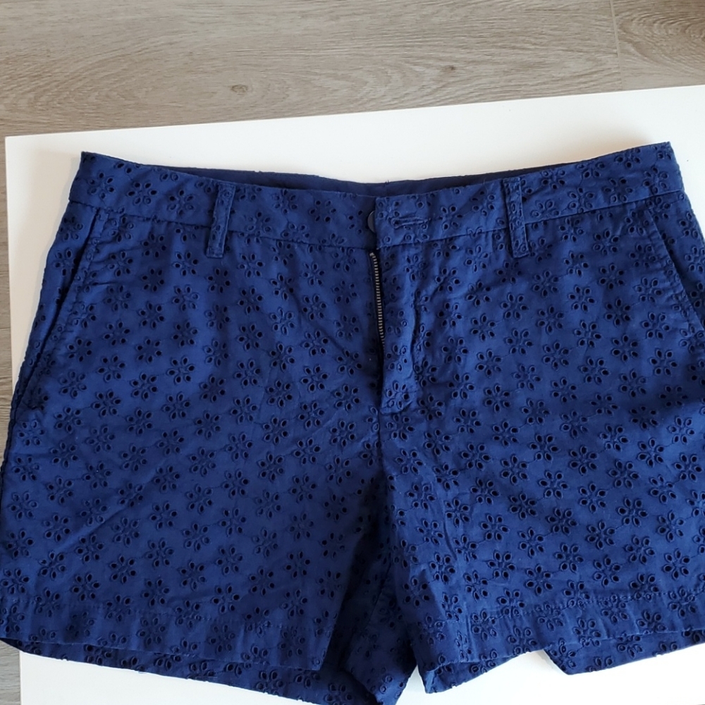 Faded Glory Navy Blue Eyelet Shorts